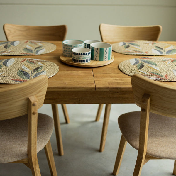 Table à manger extensible en bois massif de chêne Monty - NordicStory