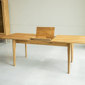 Table à manger extensible en bois massif de chêne Monty - NordicStory