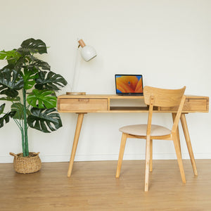 Bureau console en bois massif de chêne Escandi 5 - NordicStory