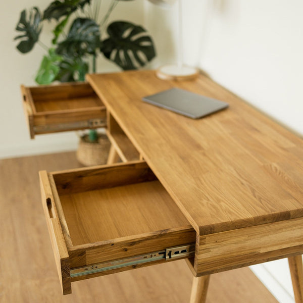 Bureau console en bois massif de chêne Escandi 5 - NordicStory