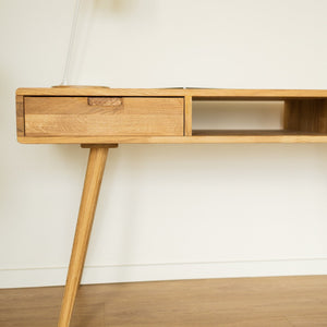 Bureau console en bois massif de chêne Escandi 5 - NordicStory
