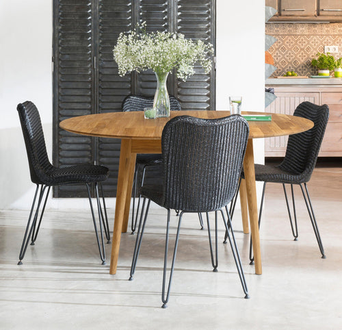 Table à manger ronde extensible en chêne massif Escandi 4 - NordicStory