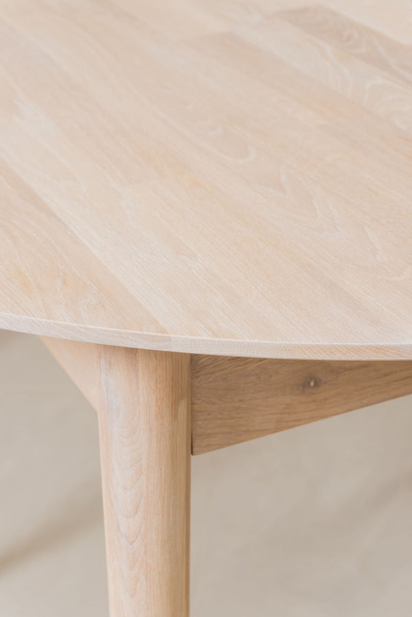 Table à manger ronde extensible en chêne massif Escandi 4 - NordicStory