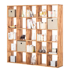 Etagère bibliothèque en bois massif de chêne Régal 5x5 - NordicStory