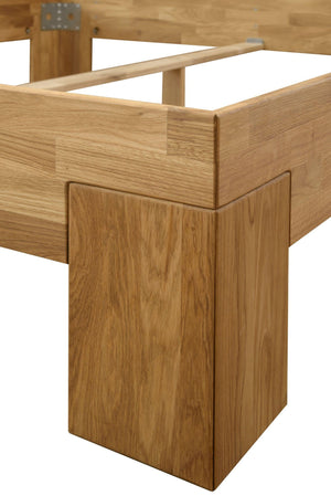 Lit en bois massif de chêne Sarah – 90 x 200 cm / 140 x 200 cm / 160 x 200 cm / 180 x 200 cm - NordicStory