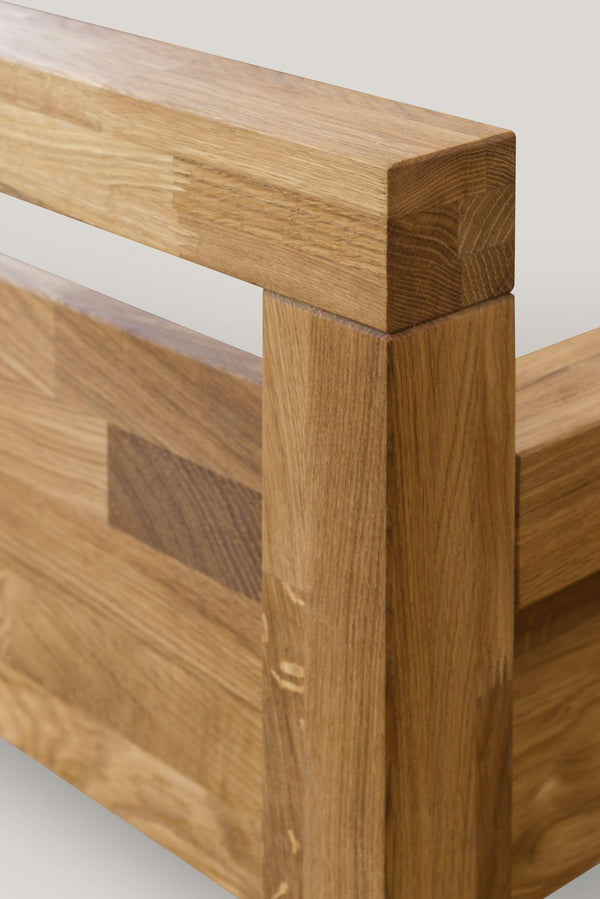 Lit en bois massif de chêne Next – 160 x 200 cm / 180 x 200 cm - NordicStory