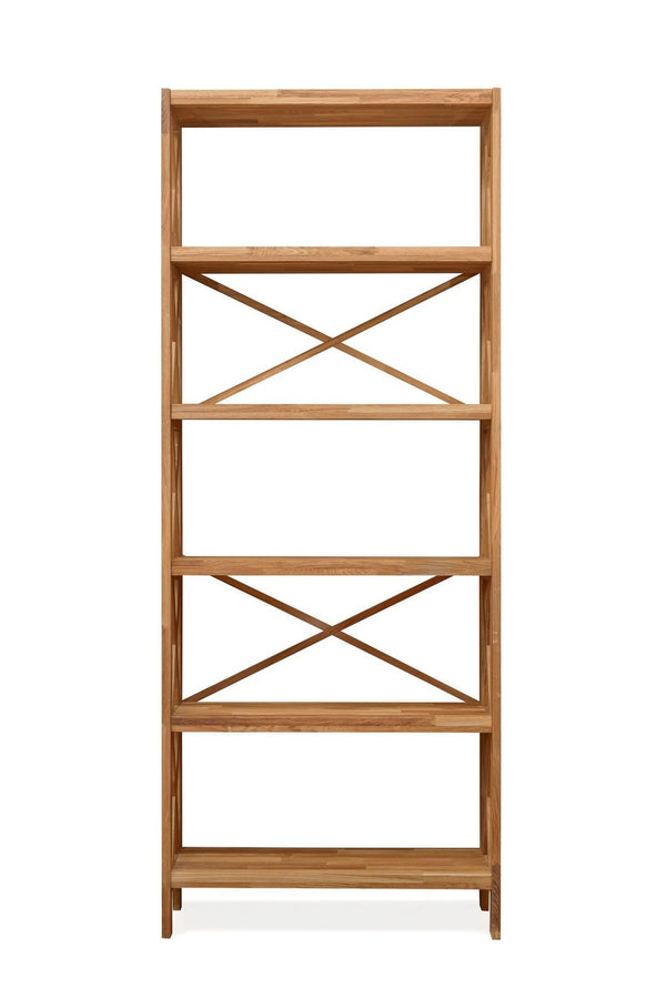 Etagère bibliothèque en bois massif de chêne Royal – 79 x 30 x 198 cm - NordicStory