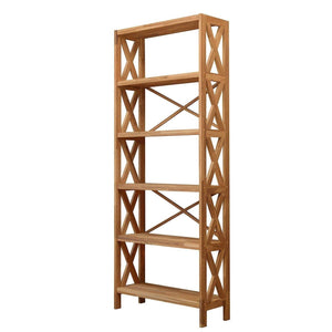 Etagère bibliothèque en bois massif de chêne Royal – 79 x 30 x 198 cm - NordicStory