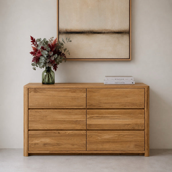 Buffet commode en bois massif de chêne Elsa 6 - NordicStory
