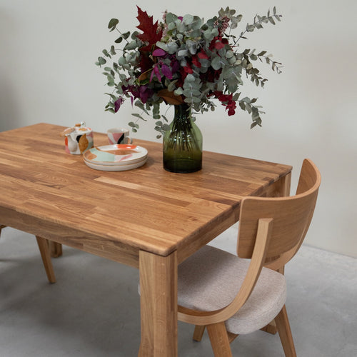 Table à manger en bois massif de chêne Mauritz 4 - NordicStory