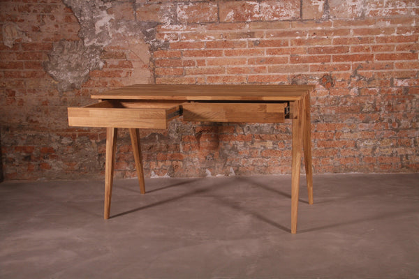 Bureau console en bois massif de chêne Berg - NordicStory