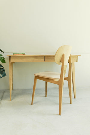 Bureau console en bois massif de chêne Berg - NordicStory