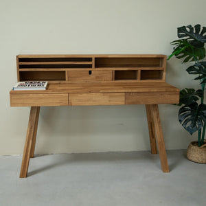 Bureau console en bois massif de chêne Einstein II - NordicStory