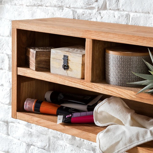 Bureau console en bois massif de chêne Einstein II - NordicStory