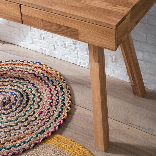 Bureau console en bois massif de chêne Einstein II - NordicStory