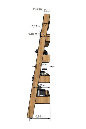 Bibliothèque en bois massif de chêne Escandi - NordicStory