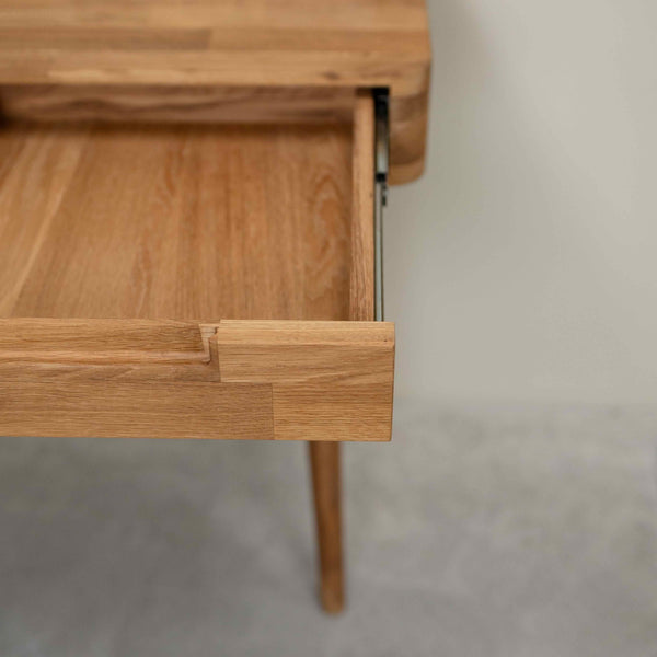 Bureau console en bois massif de chêne Escandi - NordicStory