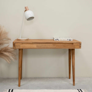 Bureau console en bois massif de chêne Escandi - NordicStory