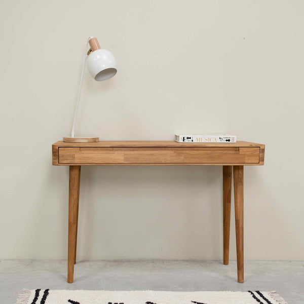 Bureau console en bois massif de chêne Escandi - NordicStory