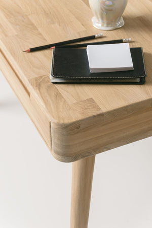 Bureau console en bois massif de chêne Escandi - NordicStory