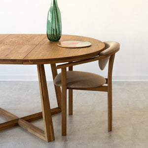 Table à manger ronde extensible en chêne massif MOBY - NordicStory