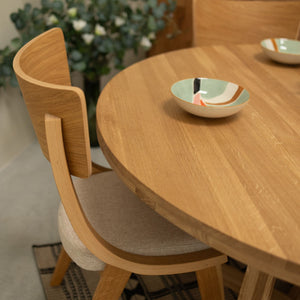 Table à manger ronde extensible en chêne massif MOBY - NordicStory