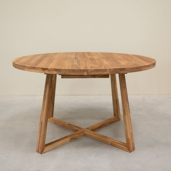 Table à manger ronde extensible en chêne massif MOBY - NordicStory