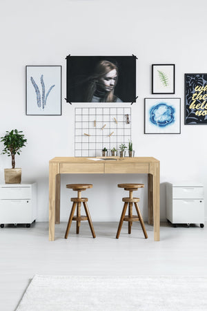 Bureau console en bois massif de chêne Axel I - NordicStory
