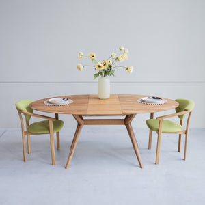 Table à manger extensible en bois massif de chêne Carmen - NordicStory