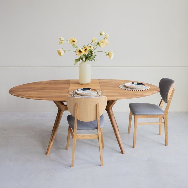 Table à manger extensible en bois massif de chêne Carmen - NordicStory