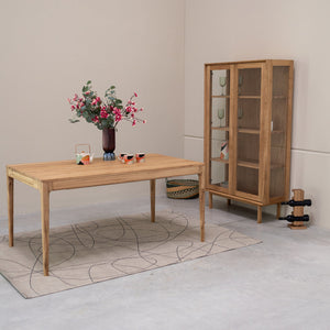 Table à manger extensible en bois massif de chêne Bergamo - NordicStory
