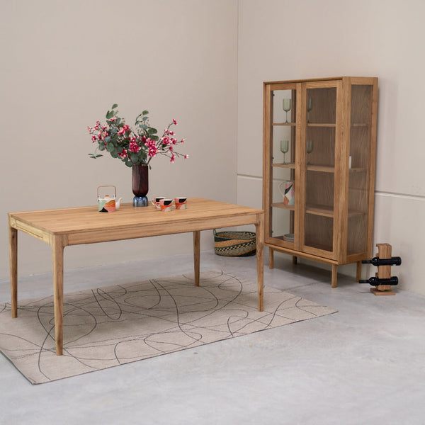 Table à manger extensible en bois massif de chêne Bergamo - NordicStory