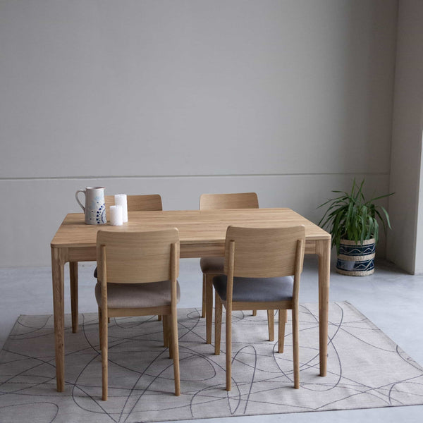 Table à manger extensible en bois massif de chêne Bergamo - NordicStory