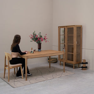 Table à manger extensible en bois massif de chêne Bergamo - NordicStory