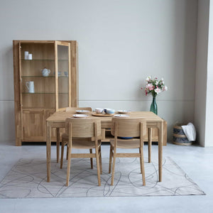 Table à manger extensible en bois massif de chêne Bergamo - NordicStory