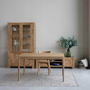 Table à manger extensible en bois massif de chêne Bergamo - NordicStory