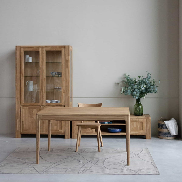 Table à manger extensible en bois massif de chêne Bergamo - NordicStory