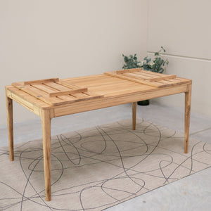 Table à manger extensible en bois massif de chêne Bergamo - NordicStory