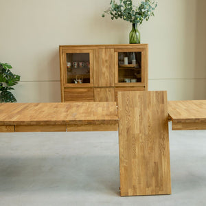 Table à manger extensible en bois massif de chêne Balder - NordicStory