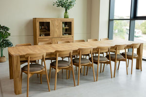 Table à manger extensible en bois massif de chêne Balder - NordicStory