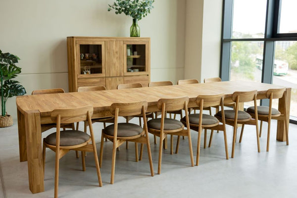 Table à manger extensible en bois massif de chêne Balder - NordicStory
