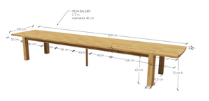 Table à manger extensible en bois massif de chêne Balder - NordicStory