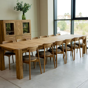 Table à manger extensible en bois massif de chêne Balder - NordicStory