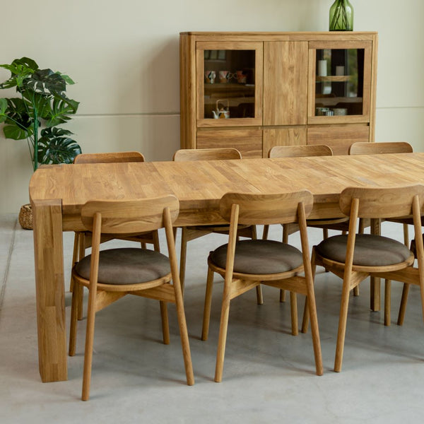 Table à manger extensible en bois massif de chêne Balder - NordicStory