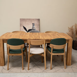 Table à manger extensible en bois massif de chêne Balder - NordicStory
