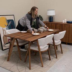 Table à manger fixe en bois massif Suède - NordicStory