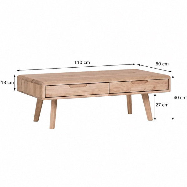Table basse en bois massif Suède – NordicStory