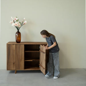 Buffet commode 3 portes en bois massif Suède 3 – NordicStory