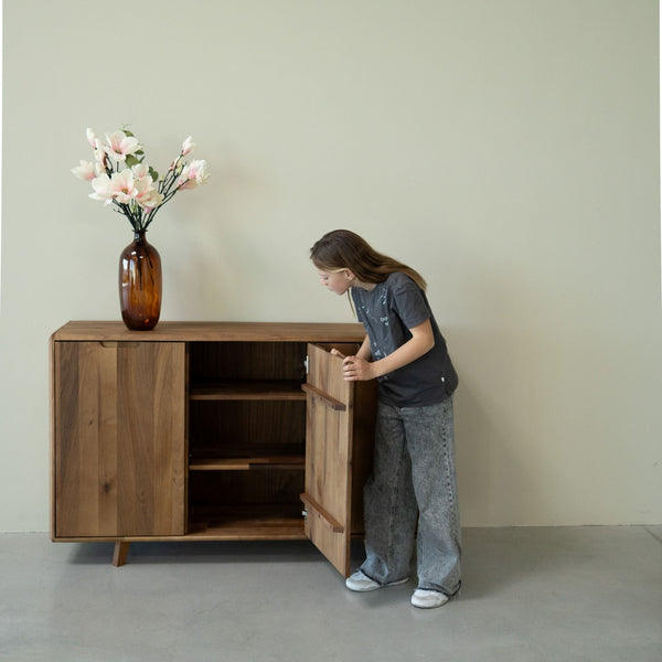Buffet commode 3 portes en bois massif Suède 3 – NordicStory