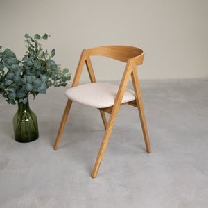 Chaise en bois massif de chêne naturel Oscar, revêtement - Lot de 2 ou de 4 chaises - NordicStory